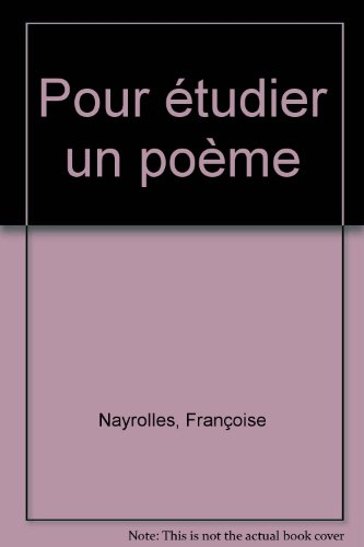 pour étudier un poème