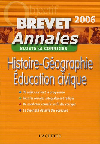 histoire-géographie education civique : sujets et corrigés