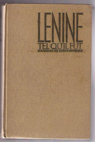 lénine tel qu'il fut souvenirs de contemporains