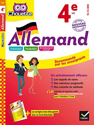 Allemand 4e LV2, 13-14 ans : nouveau programme