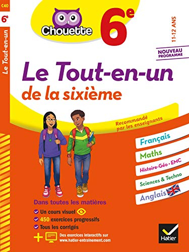 Le tout-en-un de la sixième, 11-12 ans : français, maths, histoire géo, EMC, sciences & techno, angl