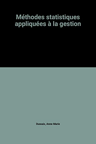 méthodes statistiques appliquées à la gestion