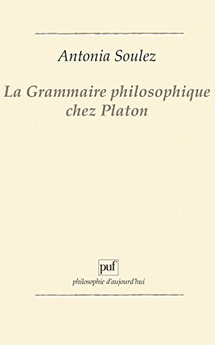 La Grammaire philosophique chez Platon