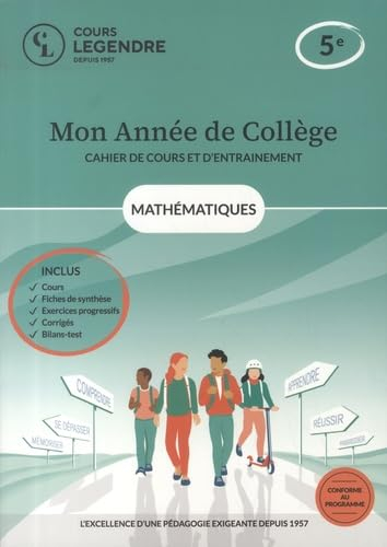 Mon année de collège : mathématiques 5e : cahier de cours et d'entraînement
