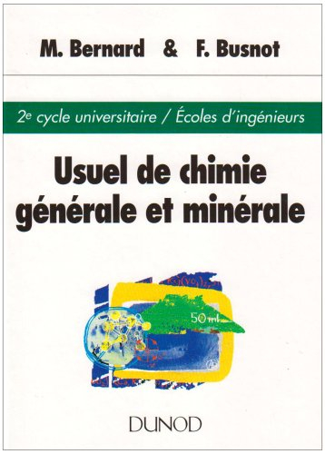 Usuel de chimie générale et minérale