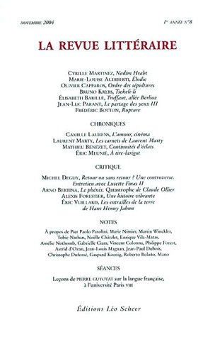 Revue littéraire (La), n° 8