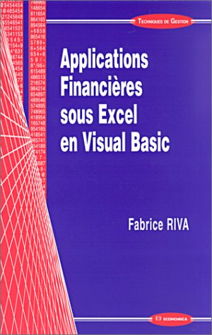Applications financières sous Excel en Visual Basic