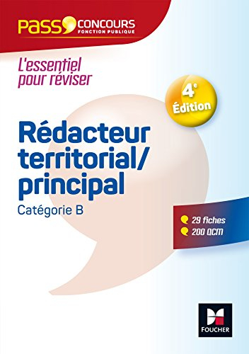 Concours rédacteur territorial, principal : catégorie B