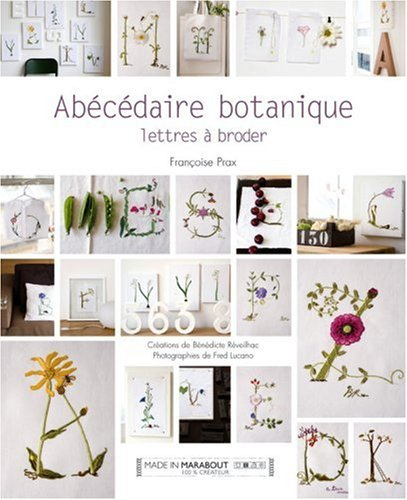 Abécédaire botanique : lettres à broder