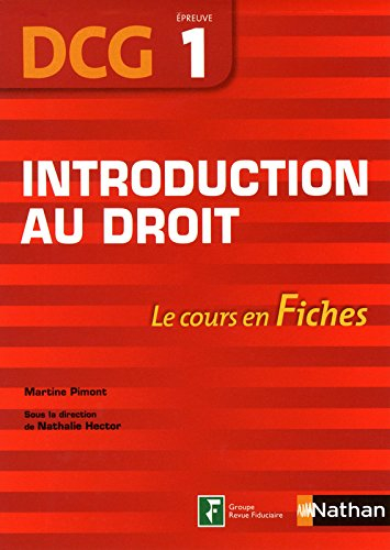 Introduction au droit, DCG, épreuve 1 : le cours en fiches
