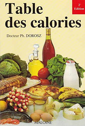 table des calories