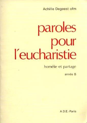 paroles pour l'eucharistie