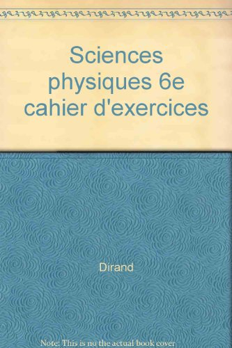 SCIENCES PHYSIQUES 6EME
