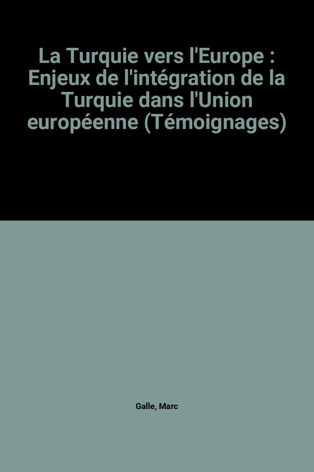 La Turquie vers l'Europe : Enjeux de l'intégration de la Turquie dans l'Union européenne (Témoignage