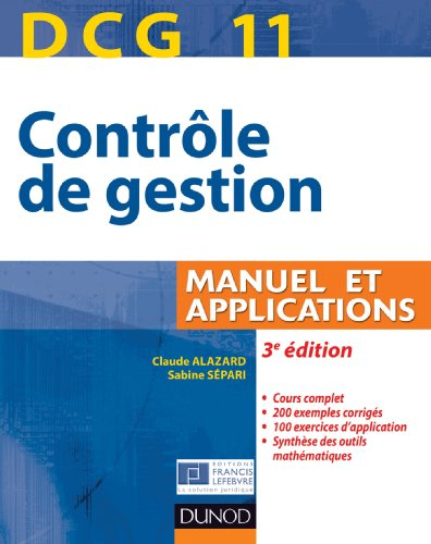 Contrôle de gestion, DCG 11 : manuel et applications