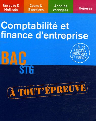 Comptabilité et finance d'entreprise, bac STG