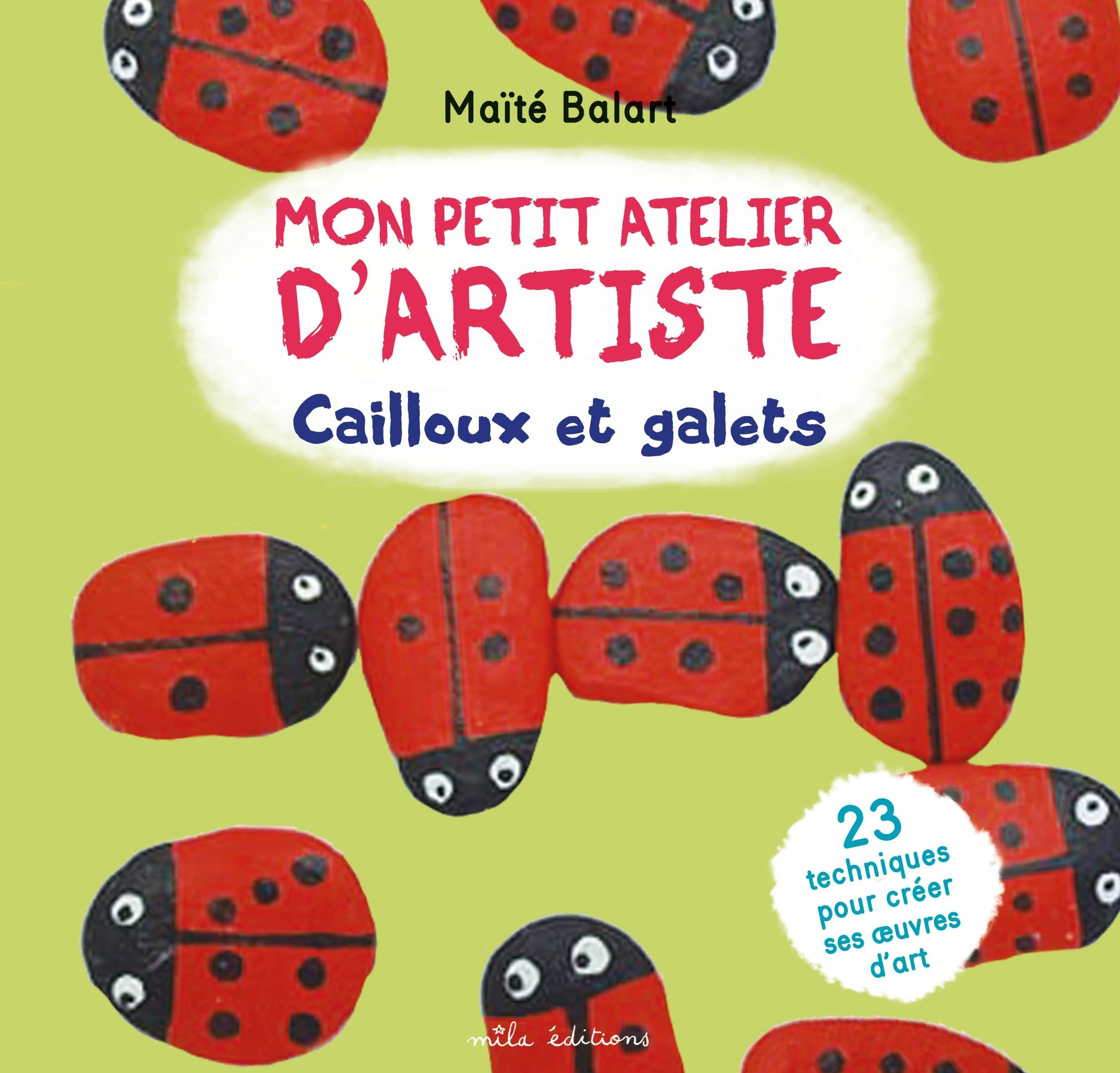 Mon petit atelier d'artiste : cailloux et galets : 23 techniques pour créer ses oeuvres d'art
