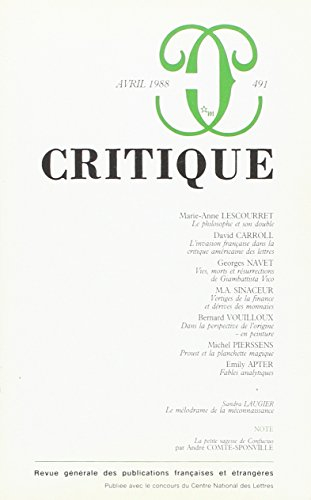 revue critique