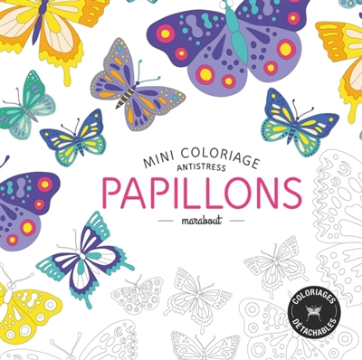 Papillons : mini coloriage antistress