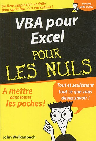 VBA pour Excel pour les nuls