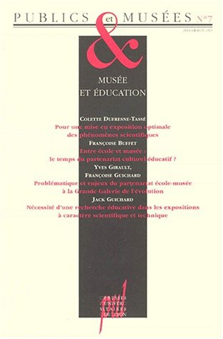 Publics et musées, n° 7. Musée et éducation