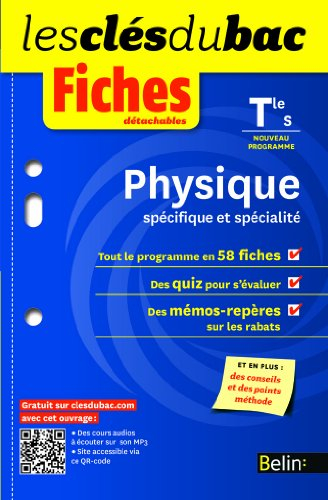 Physique, spécifique et spécialité, terminale S : nouveau programme
