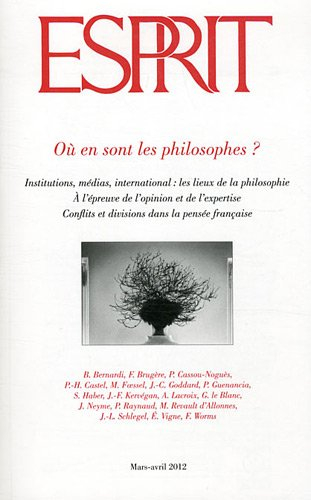 esprit, n, 383, mars-avril 2 : où en sont les philosophes ?