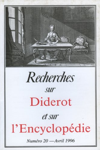 Recherches sur Diderot et sur l'Encyclopédie, n° 20