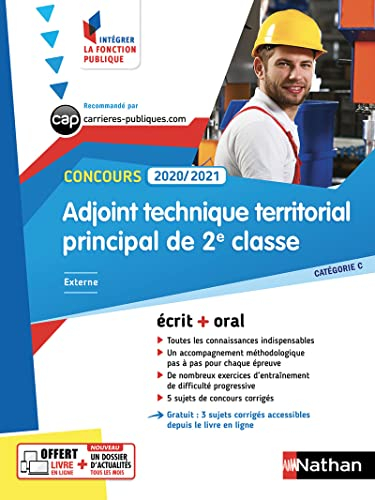 Adjoint technique territorial principal de 2e classe : concours 2020-2021, catégorie C, externe : éc