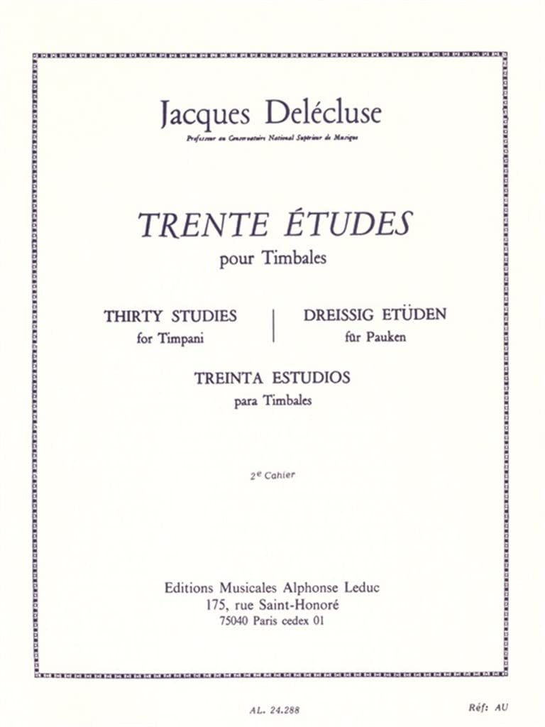 30 ETUDES VOLUME 2 TIMBALES