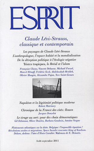Esprit, n° 377. Claude Lévi-Strauss, classique et contemporain