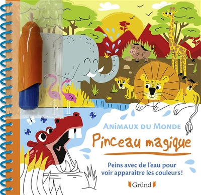 Animaux du monde : peins avec de l'eau pour voir apparaître les couleurs !