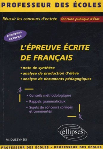 L'épreuve écrite de français