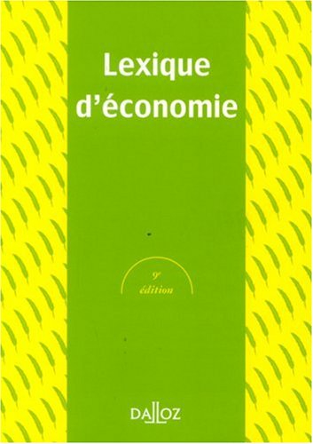 Lexique d'économie