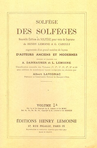 solfège des solfèges volume 1a sans accompagnement