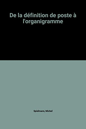 De la définition de poste à l'organigramme