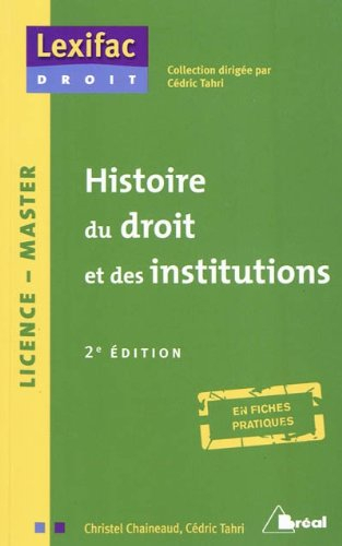 Histoire du droit et des institutions
