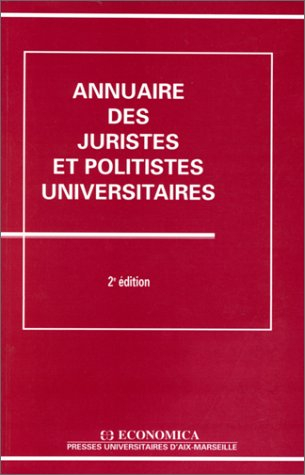 Annuaire des juristes et politistes universitaires
