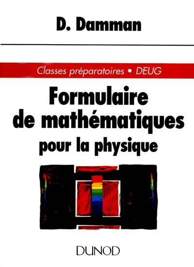 Formulaire de mathématiques pour la physique