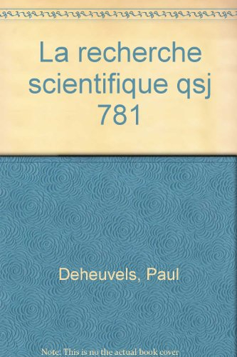 La Recherche scientifique