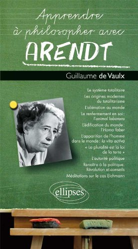 Apprendre à philosopher avec Arendt
