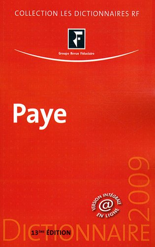 Dictionnaire paye 2009
