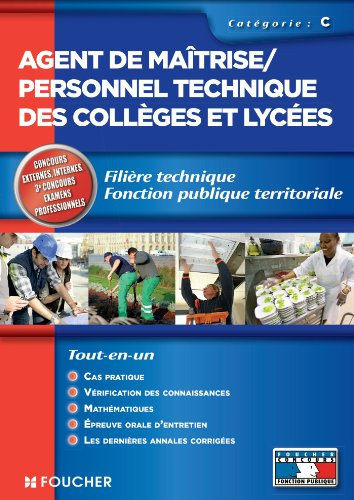 Agent de maîtrise, personnel technique des collèges et lycées : filière technique, fonction publique
