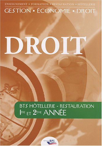 Droit : BTS hôtellerie-restauration, 1re et 2e années