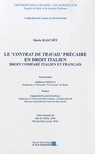 Le contrat de travail précaire en droit italien : droit comparé italien et français