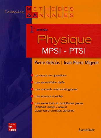 Physique, 1re année MPSI-PTSI