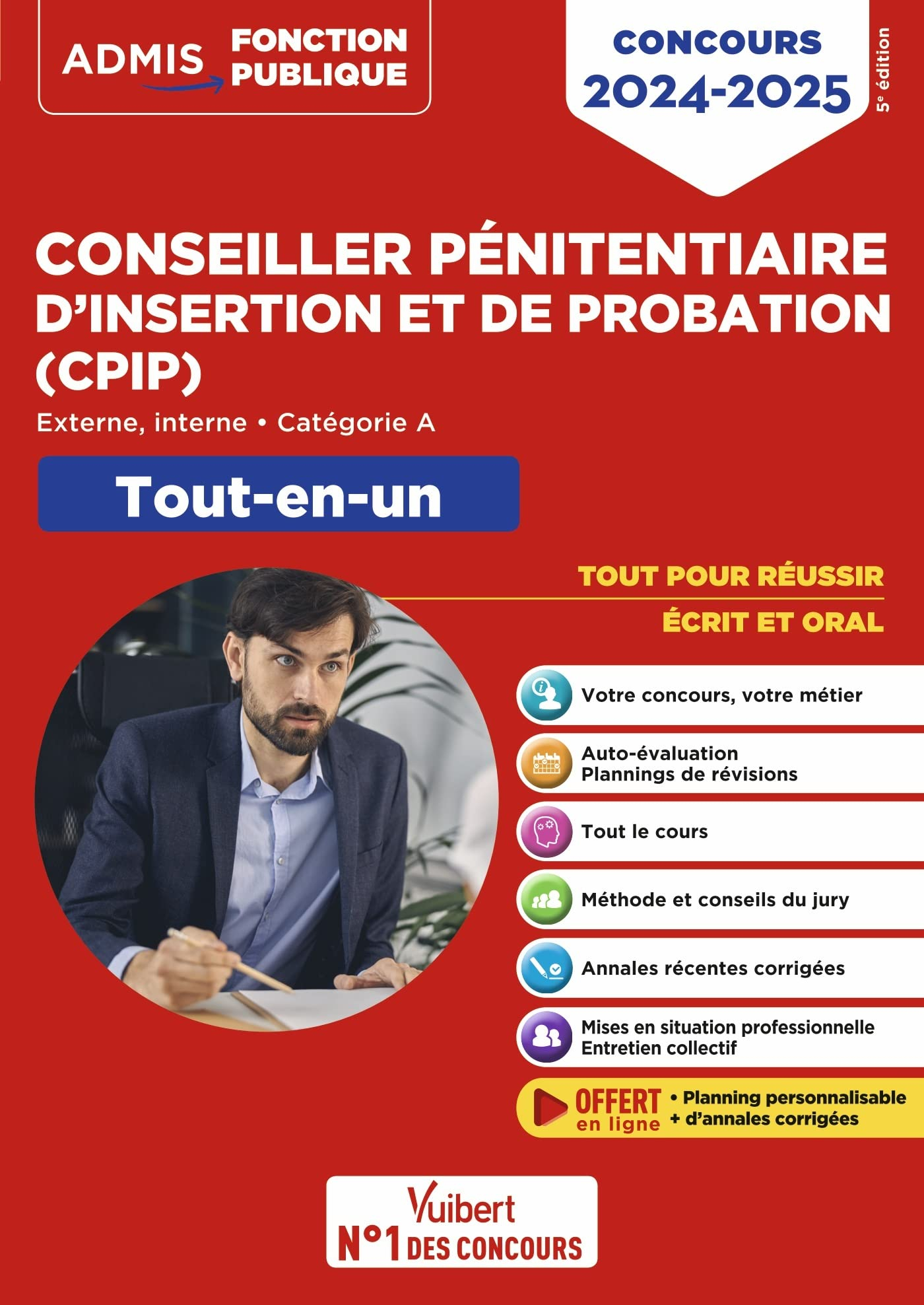 Conseiller pénitentiaire d'insertion et de probation (CPIP) : externe, interne, catégorie A : tout-e