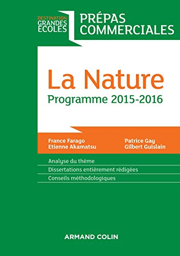 La nature : prépas commerciales, programme 2015-2016