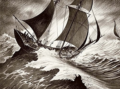 Marines : vents, tempêtes, pinceaux secs et crayons gras