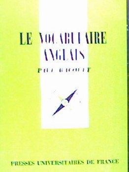 Le Vocabulaire anglais